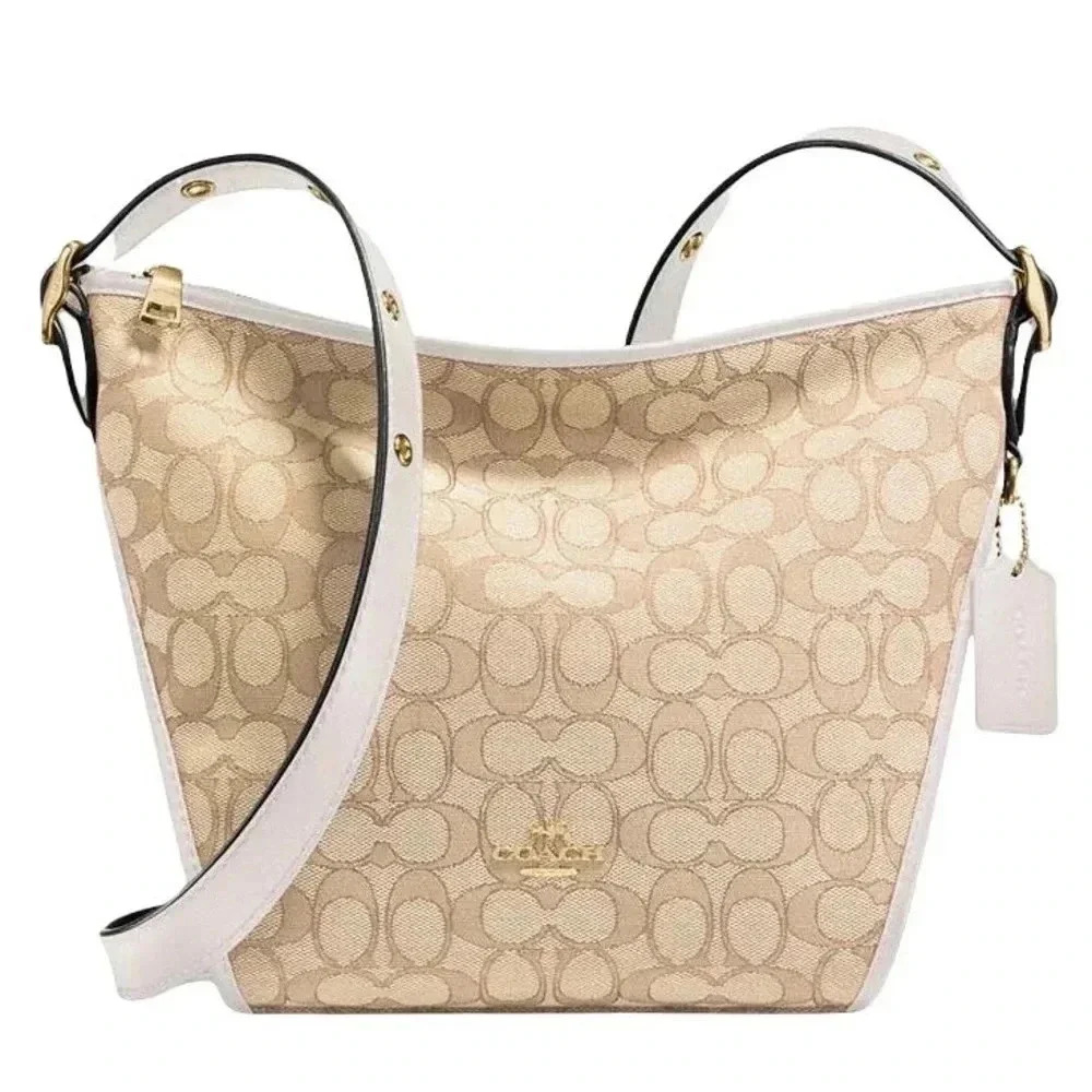 [•COACH•] small dufflette in signature jacquard